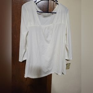 Sonoma White Long Sleeve Casual Blouse